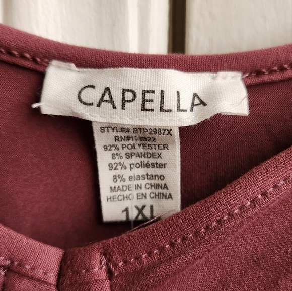 NWT CAPELLA - Ruched front LS Top - Picture 6 of 7